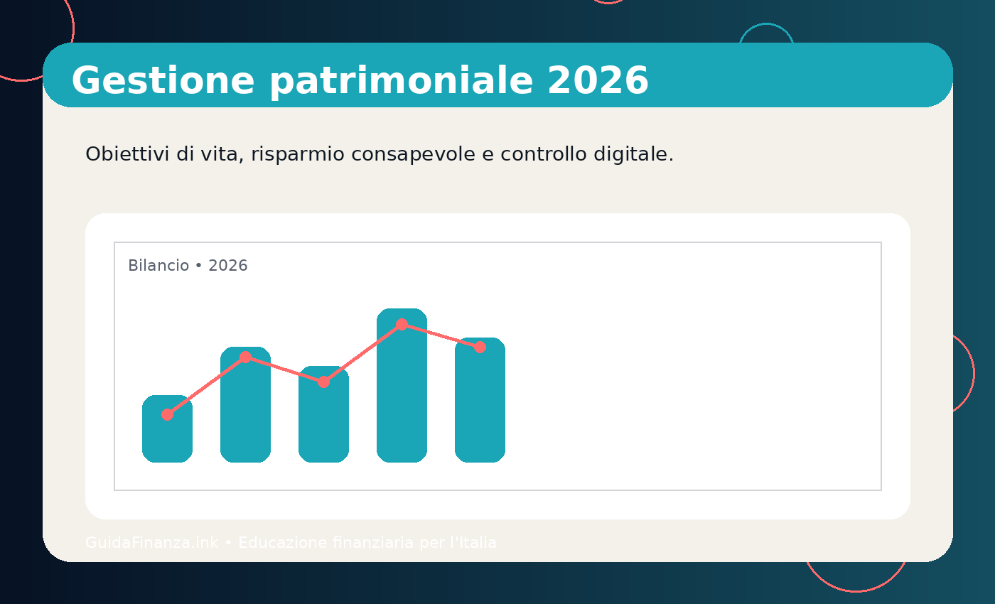 Illustrazione di un cruscotto per pianificare obiettivi di vita nel 2026